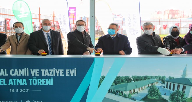 BAŞAKŞEHİR ŞİNASİ ÜNSAL CAMİİ VE TAZİYE EVİNİN TEMELİ ATILDI