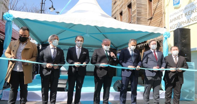 TBMM BAŞKANI ŞENTOP EYÜP'DE KÜTÜPHANE AÇTI