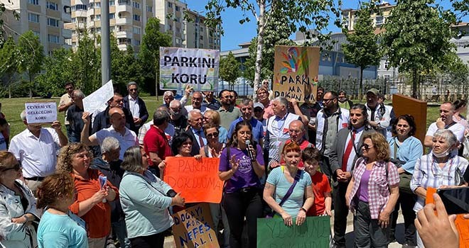 YIKILACAĞI SÖYLENEN PARKTA BASIN AÇIKLAMASI YAPILDI